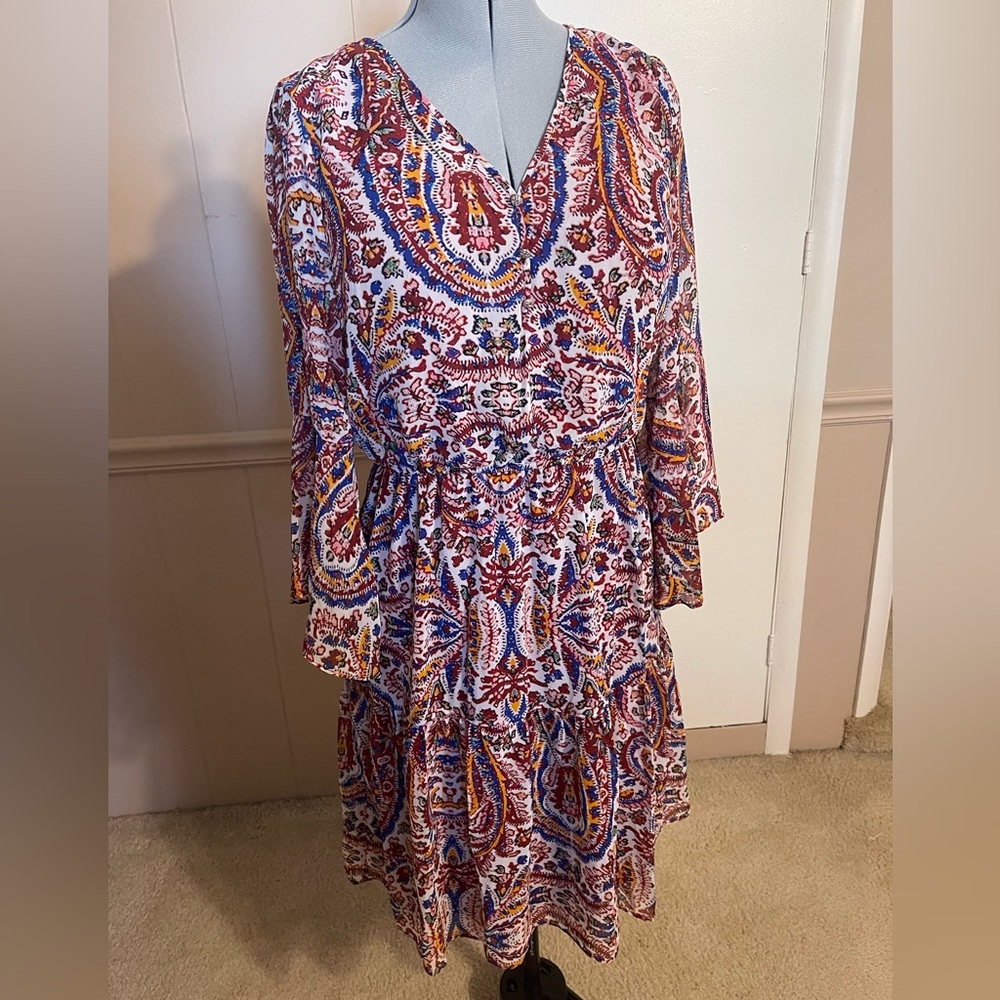 NWOT Sangria Size 12 70’s style dress